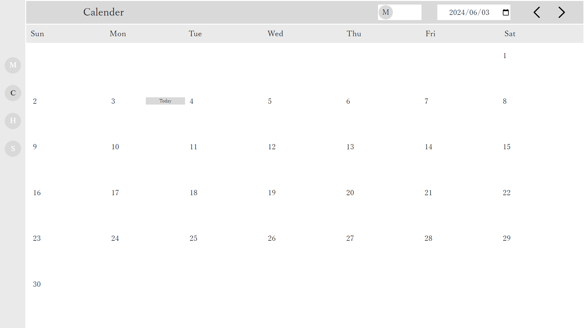 calender section image